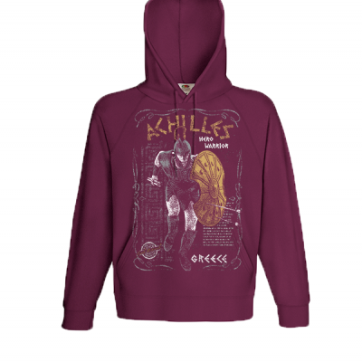 Achilles Gold Hooded Sweatshirt  with print