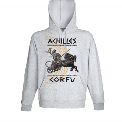 Achilles Gold Corfu Hooded Sweatshirt  with print