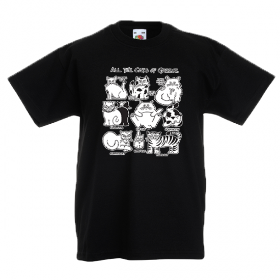 All The Cats Of Greece Kids-3521 T-Shirt with print