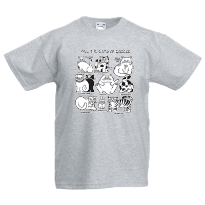 All The Cats Of Greece Kids T-Shirt με στάμπα 