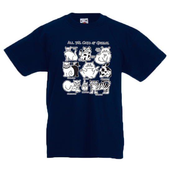 All The Cats Of Greece Kids-3521 T-Shirt with print