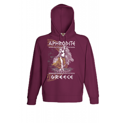 Aphodite Gold Hooded Sweatshirt with print