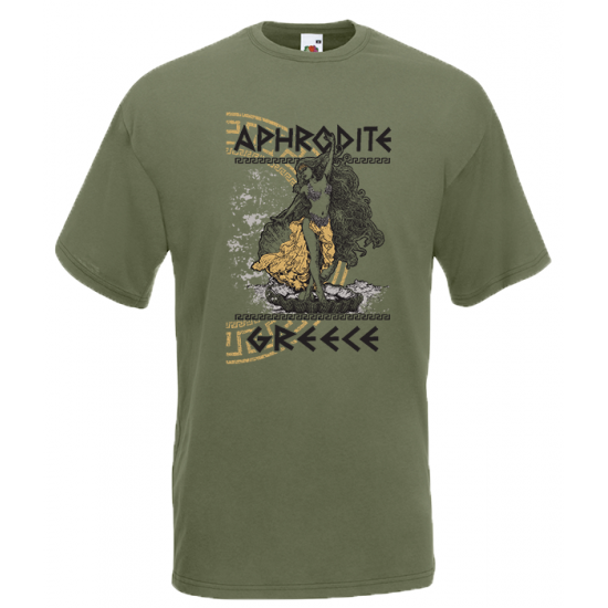 Aphrodite Gold T-shirt με στάμπα 