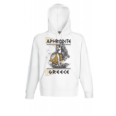 Aphodite Gold Hooded Sweatshirt with print