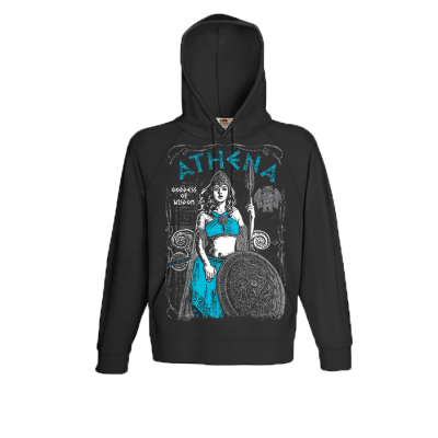 Athena Blue Hooded Sweatshirt  with print