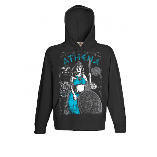 Athena Blue-1001 Hooded Sweatshirt  with print