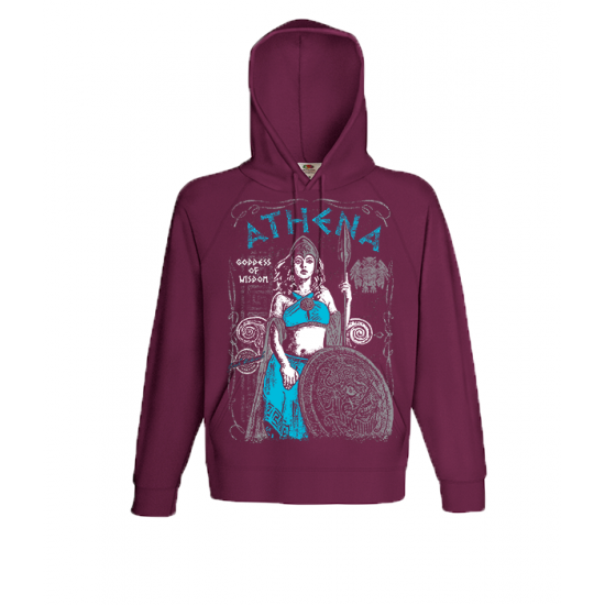 Athena Blue-1001 Hooded Sweatshirt  with print