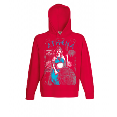 Athena Blue Hooded Sweatshirt  with print