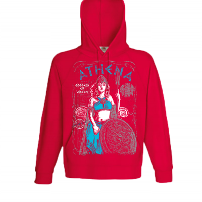 Athena Blue Hooded Sweatshirt  with print