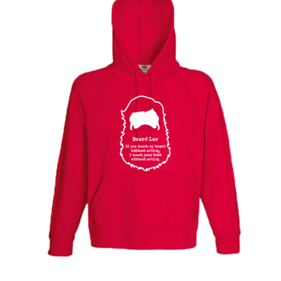 Beard Law Hooded Sweatshirt with print