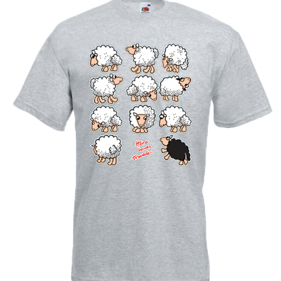 Black Sheep Trouble T-Shirt with print