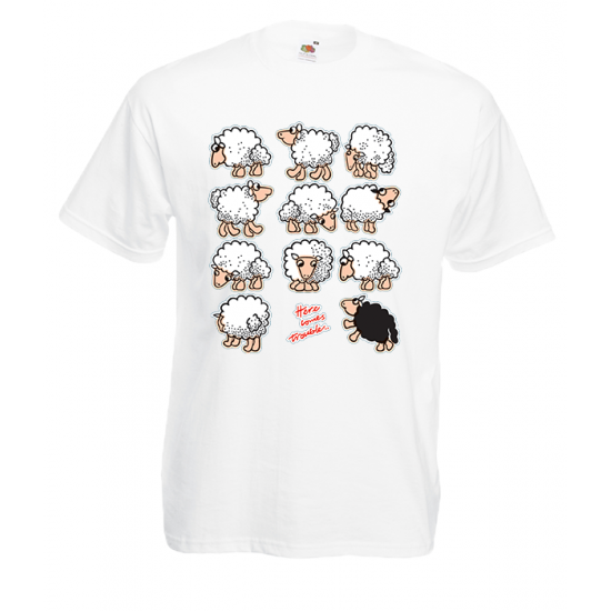 Black Sheep Trouble T-Shirt with print