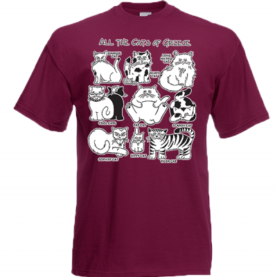 Cats Of Greece T-Shirt με στάμπα