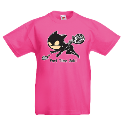 Catwoman Part Time Job Kids T-Shirt με στάμπα