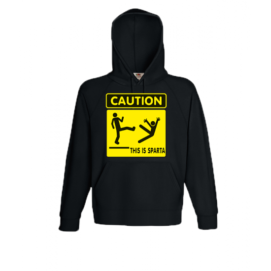 Φούτερ με στάμπα Caution This Is Spart-A1871