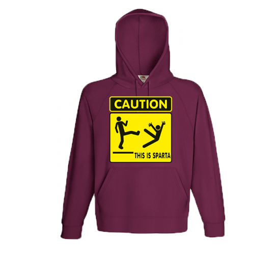 Φούτερ με στάμπα Caution This Is Spart-A1871