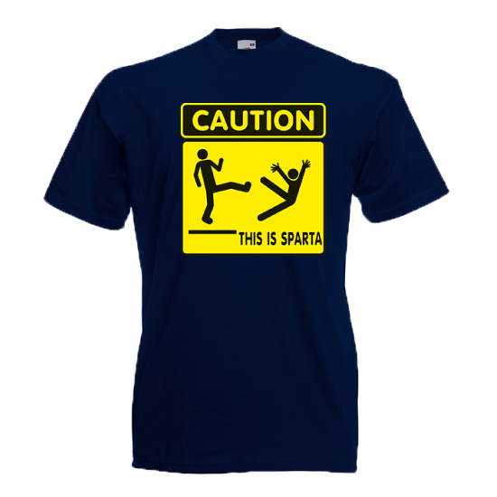 Caution This Is Sparta T-Shirt with print