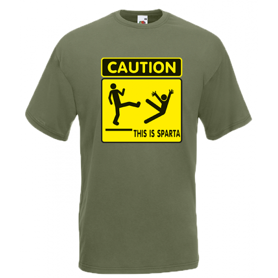 Caution This Is Sparta T Shirt By CharGrilled