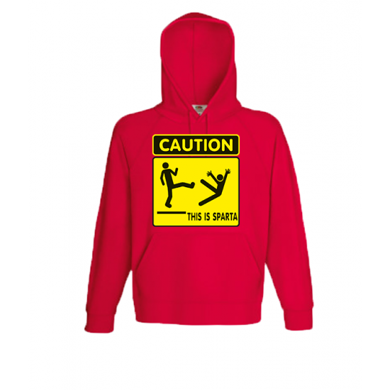 Φούτερ με στάμπα Caution This Is Spart-A1871