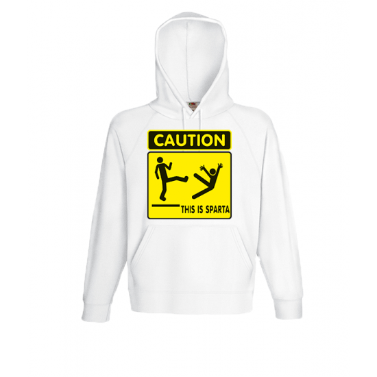 Φούτερ με στάμπα Caution This Is Spart-A1871