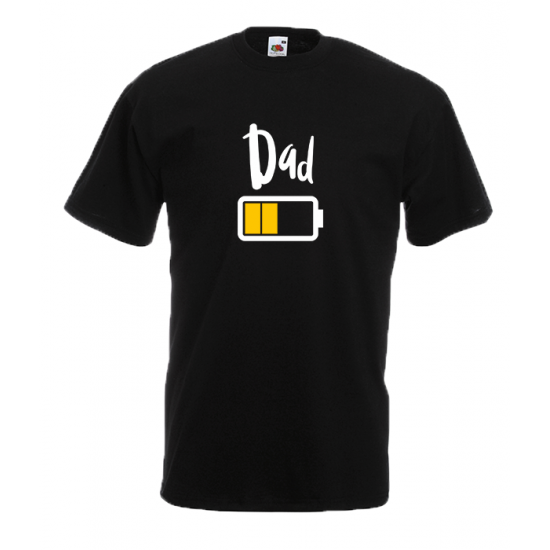 Dad Battery T-Shirt with print