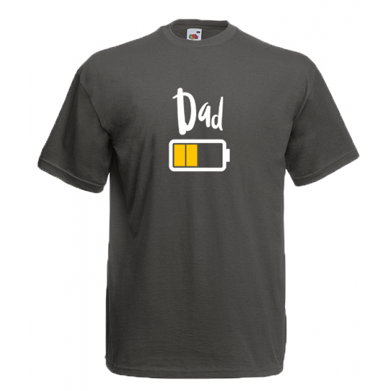 Dad Battery T-Shirt with print