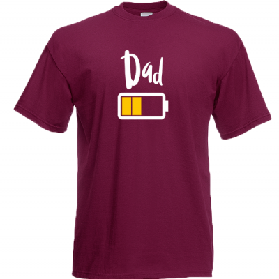Dad Battery T-Shirt με στάμπα