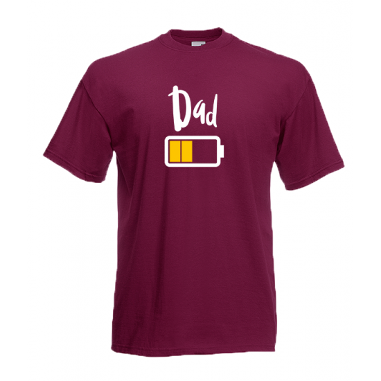 Dad Battery T-Shirt with print