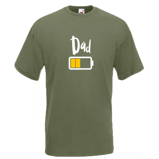 Dad Battery T-Shirt with print