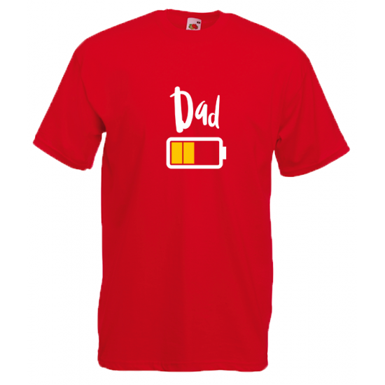 Dad Battery T-Shirt with print