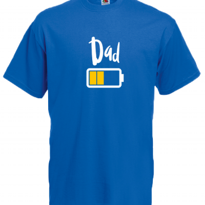 Dad Battery T-Shirt με στάμπα