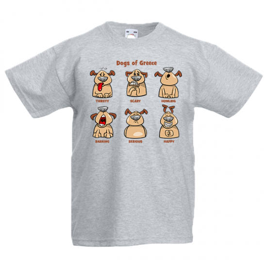 T-Shirt with print Dogs Of Greece-A4003