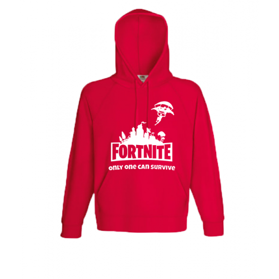 Φούτερ με στάμπα Fornite Skydiver White-FSDWH