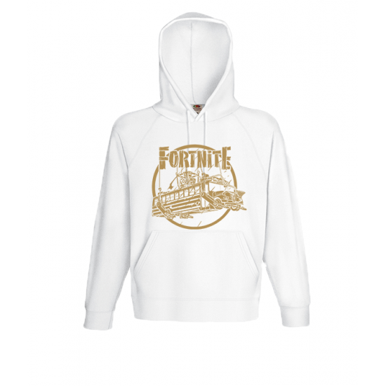 Φούτερ με στάμπα Fortnite Battle Bus Gold-FBBGH