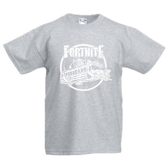 Fortnite Battle Bus White Kids T-Shirt with print