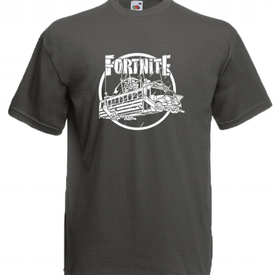 Fortnite Battle Bus White T-Shirt with print