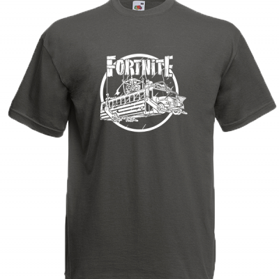 Fortnite Battle Bus White T-Shirt με στάμπα