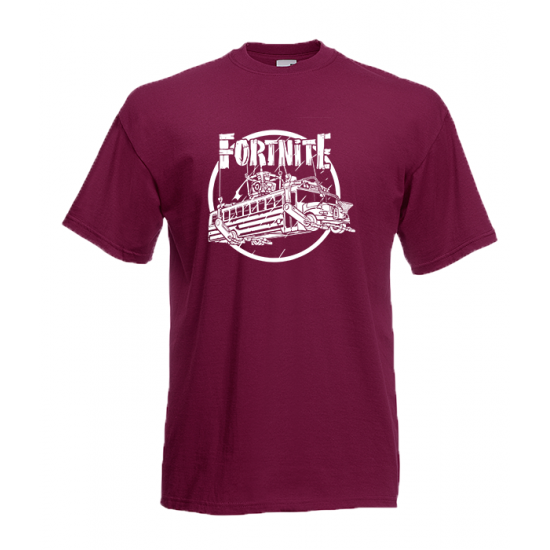 Fortnite Battle Bus White T-Shirt με στάμπα