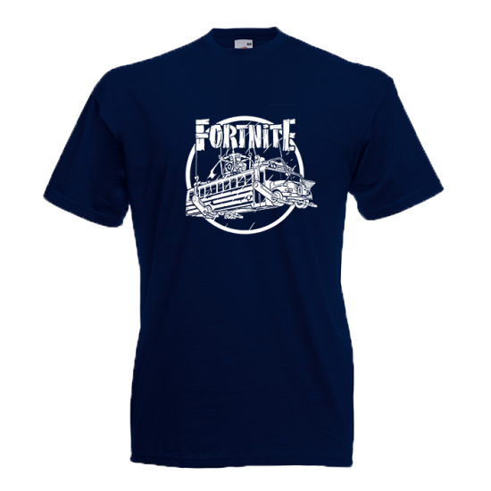 Fortnite Battle Bus White T-Shirt με στάμπα