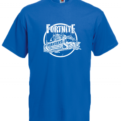 Fortnite Battle Bus White T-Shirt με στάμπα