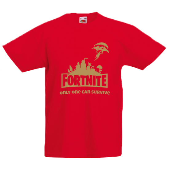 Fortnite Skydiver Gold Kids T-shirt με στάμπα