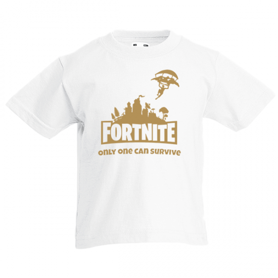 Fortnite Skydiver Gold Kids T-shirt με στάμπα