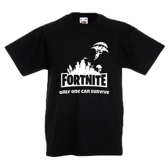 Fortnite Skydiver White Kids T-Shirt with print