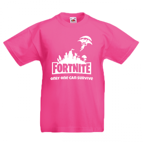 Fortnite Skydiver White Kids T-shirt με στάμπα