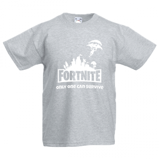 Fortnite Skydiver White Kids T-shirt με στάμπα