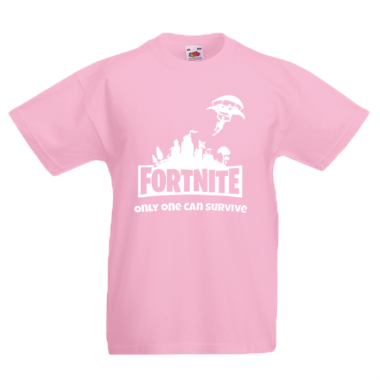 Fortnite Skydiver White Kids T-shirt με στάμπα