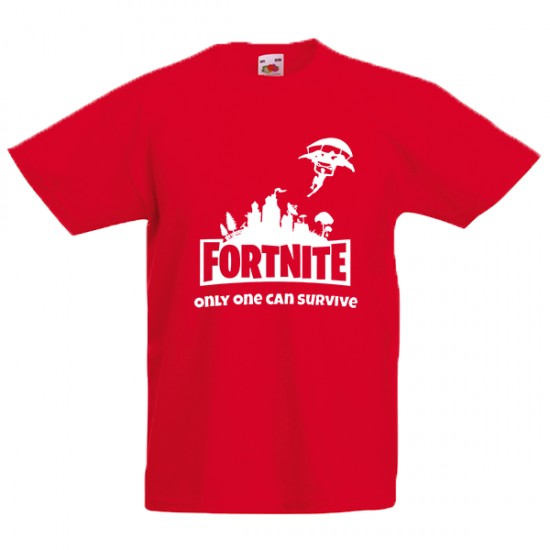 Fortnite Skydiver White Kids T-Shirt with print