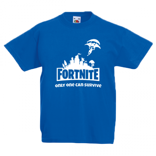 Fortnite Skydiver White Kids T-shirt με στάμπα