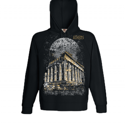 Full Moon Parthenon Hooded Sweatshirt  with print