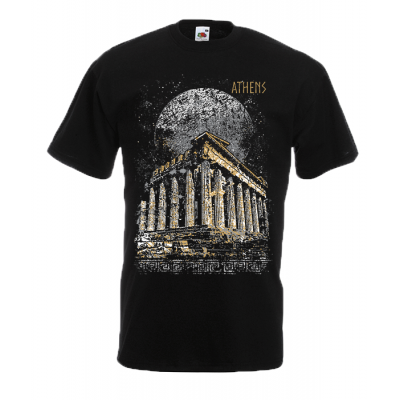 Full Moon Parthenon T-Shirt με στάμπα